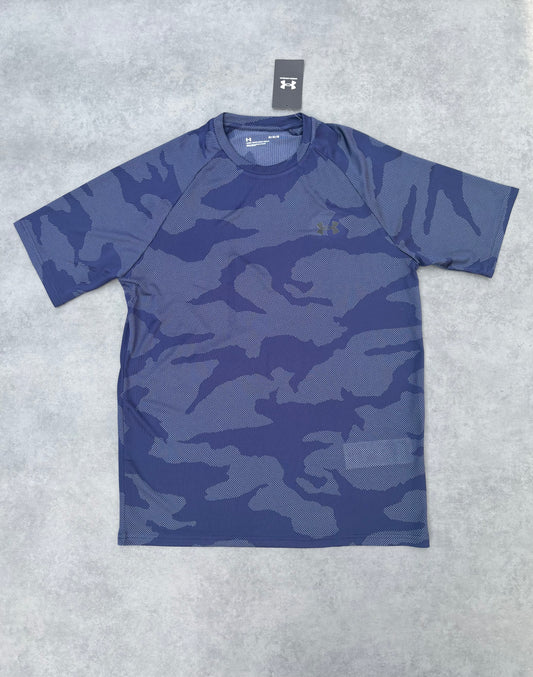 UNDER ARMOUR CAMO TSHIRT- NAVY BLUE